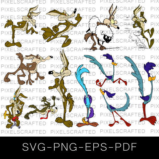 Road Runner SVG Bundle, Road Runner Cut file, Clipart