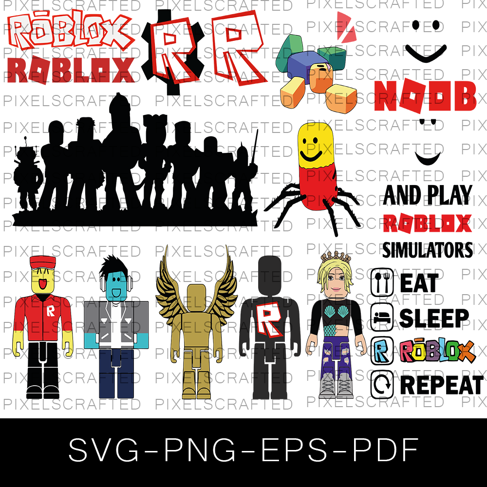 Roblox SVG Bundle, Roblox Cut file, Clipart, Roblox Game SVG Bundle