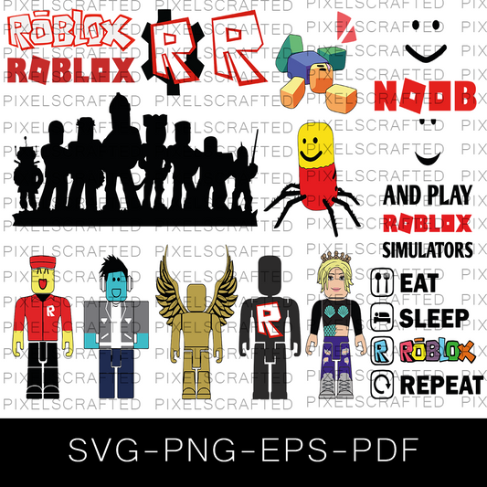 Roblox SVG Bundle, Roblox Cut file, Clipart, Roblox Game SVG Bundle