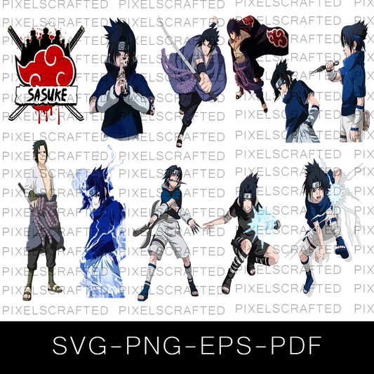 Sasuke SVG Bundle, Sasuke Cut file, Clipart, Naruto SVG Bundle