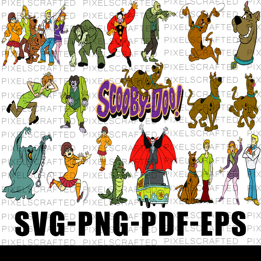 Scooby Doo SVG Bundle, Scooby Doo Cut file, Clipart