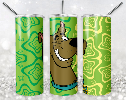 Scooby Doo 20oz Sublimation Tumbler Designs, Scooby Doo Straight Skinny Tumbler Wrap PNG