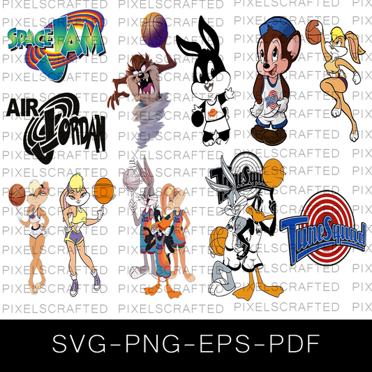 Space Jam SVG Bundle, Space Jam Cut file, Clipart