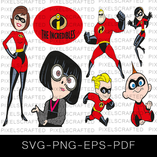 The Incredibles SVG Bundle, The Incredibles Cut file, Clipart