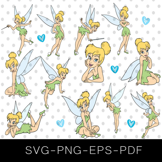 Tinker Bell SVG Bundle, Tinker Bell Cut file, Tinker Bell Clipart