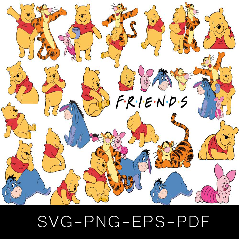 Winnie The Pooh SVG Bundle, Winnie The Pooh Cut file, Winnie The Pooh Clipart