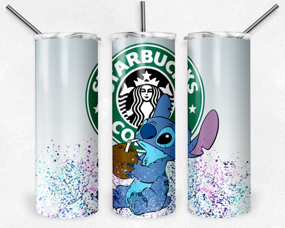 Lilo and Stitch 20oz Sublimation Tumbler Designs, Cartoon Straight Skinny Tumbler Wrap PNG