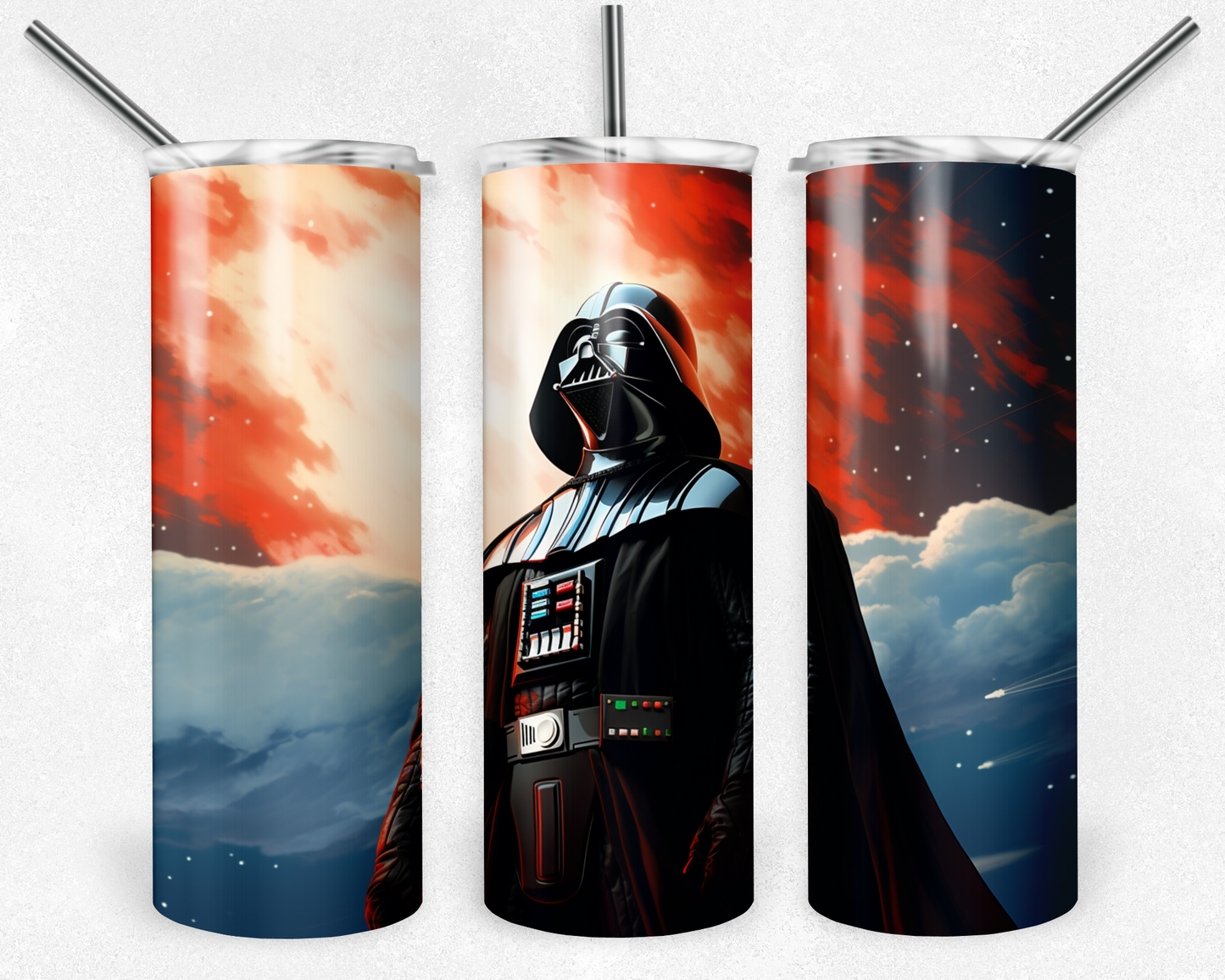 Darth Vader 20oz Sublimation Tumbler Designs, Star Wars Straight Skinny Tumbler Wrap PNG