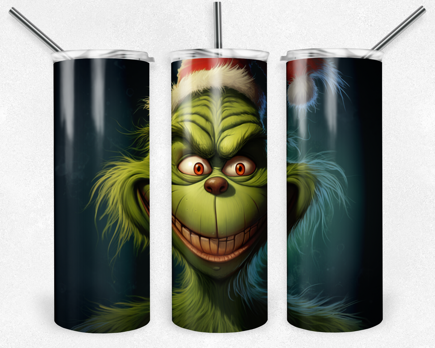 The Grinch 20oz Sublimation Tumbler Designs, The Grinch Straight Skinny Tumbler Wrap PNG