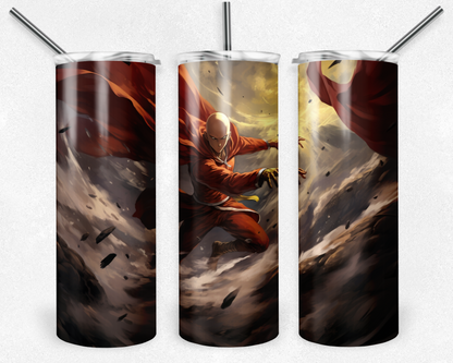 One Punch Man 20oz Sublimation Tumbler Designs, Anime Straight Skinny Tumbler Wrap PNG