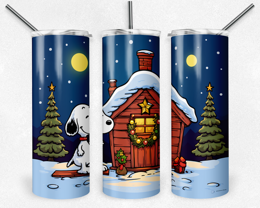 Snoopy 20oz Sublimation Tumbler Designs, Peanuts Straight Skinny Tumbler Wrap PNG