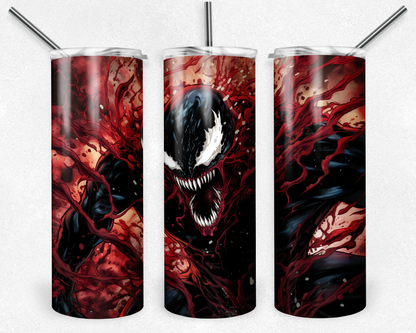 Venom 20oz Sublimation Tumbler Designs, Villain Straight Skinny Tumbler Wrap PNG