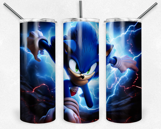 Sonic 20oz Sublimation Tumbler Designs, Sonic The Hedgehog Straight Skinny Tumbler Wrap PNG