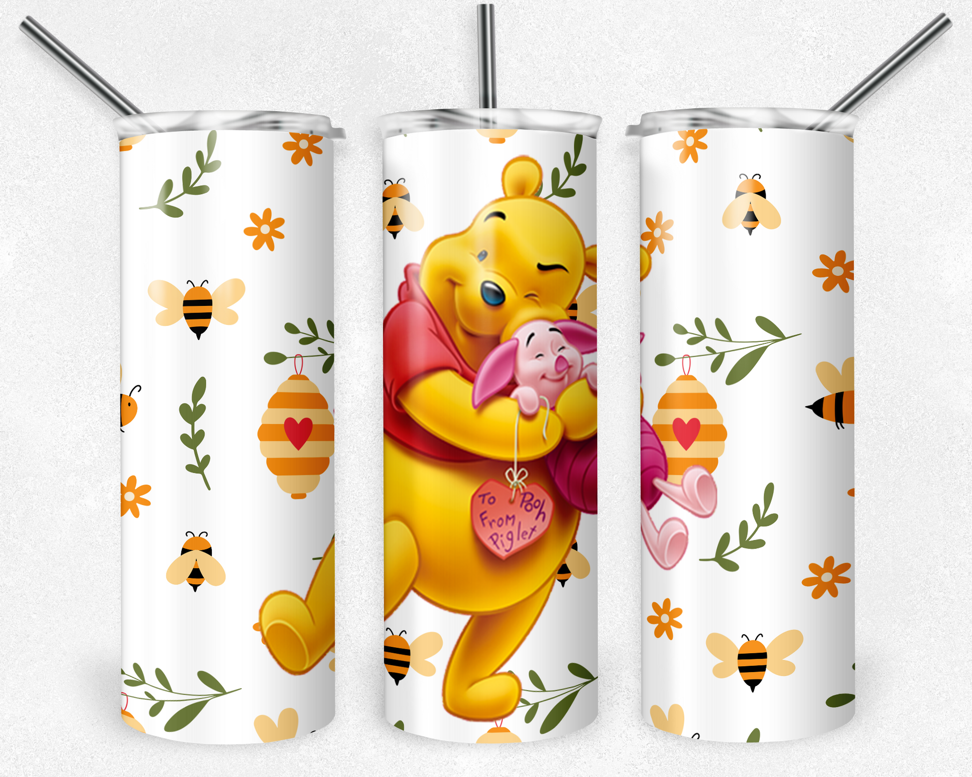 Winnie the Pooh Floral Honey Pot Bamboo Tumbler