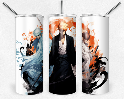 Bleach 20oz Sublimation Tumbler Designs, Anime Straight Skinny Tumbler Wrap PNG