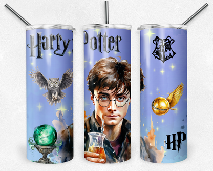 Harry Potter 20oz Sublimation Tumbler Designs, Wizard Straight Skinny Tumbler Wrap PNG