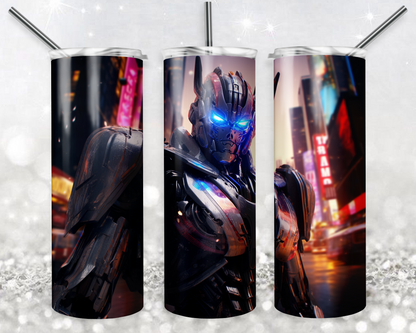 Transformers 20oz Sublimation Tumbler Designs, Transformers Straight Skinny Tumbler Wrap PNG