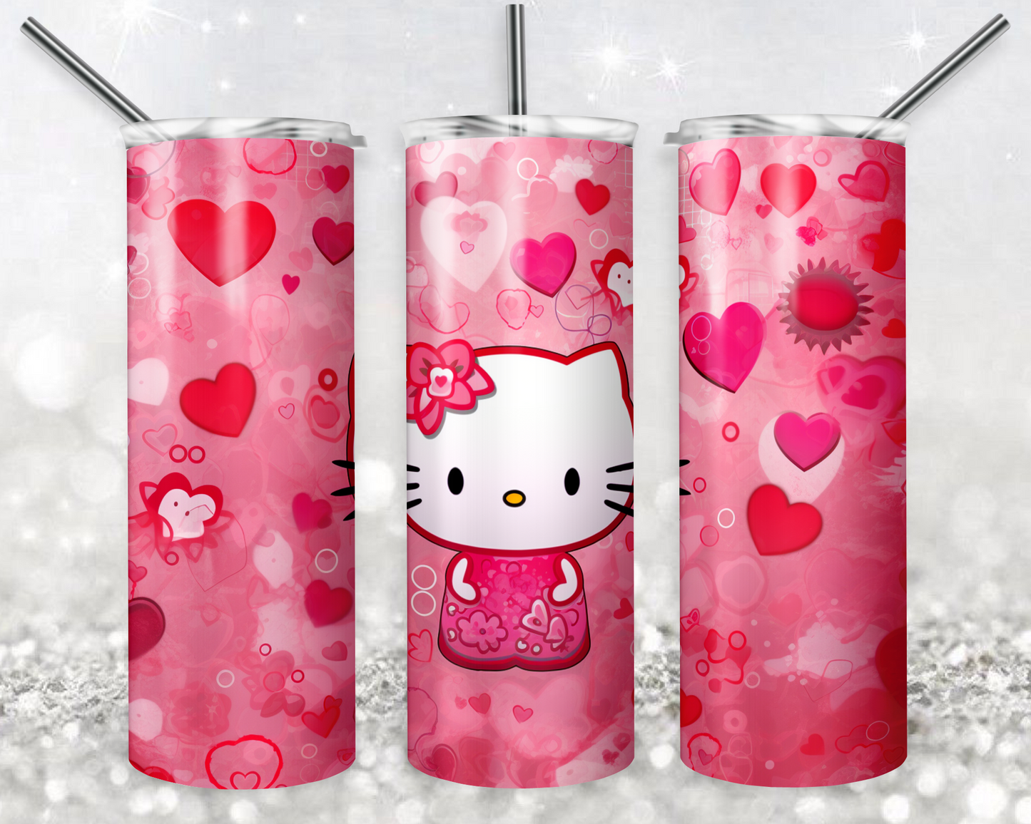 29+ Kawaii Kitty tumbler design, 20 oz straight tumbler design