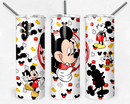 Mickey Mouse 20oz Sublimation Tumbler Designs, Disney Straight Skinny Tumbler Wrap PNG