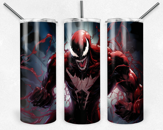 Venom 20oz Sublimation Tumbler Designs, Villain Straight Skinny Tumbler Wrap PNG