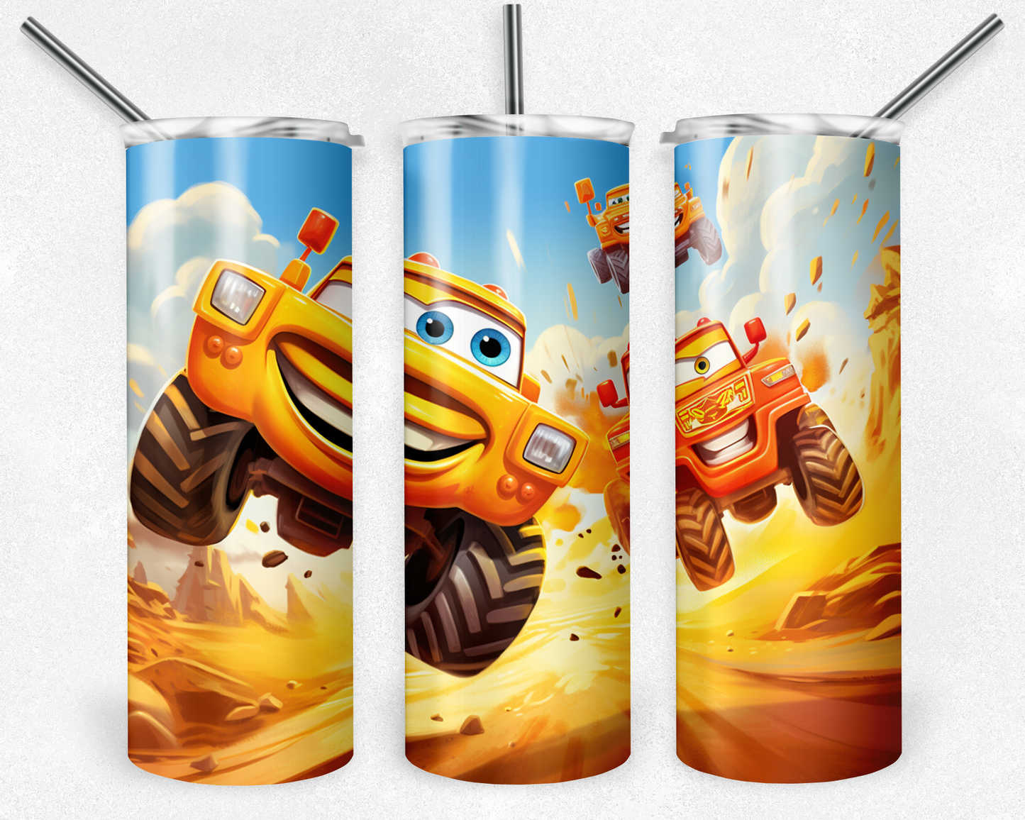 Blaze and the Monster Machines 20oz Sublimation Tumbler Designs, Monster Truck Straight Skinny Tumbler Wrap PNG