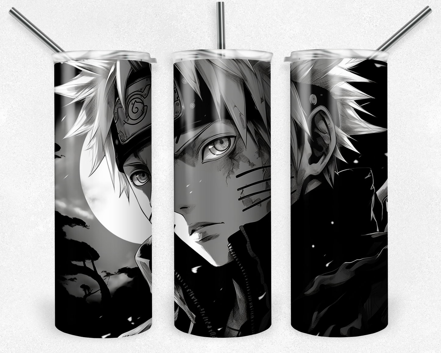 Naruto 20oz Sublimation Tumbler Designs, Anime Straight Skinny Tumbler Wrap PNG