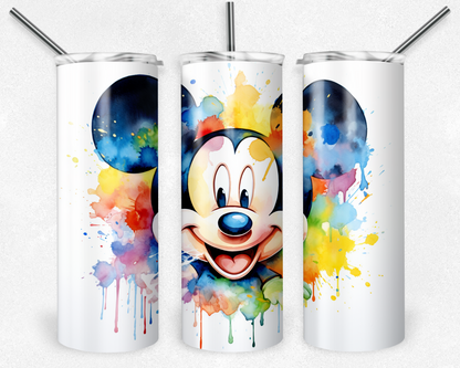 Mickey Mouse 20oz Sublimation Tumbler Designs, Minnie Mouse Straight Skinny Tumbler Wrap PNG