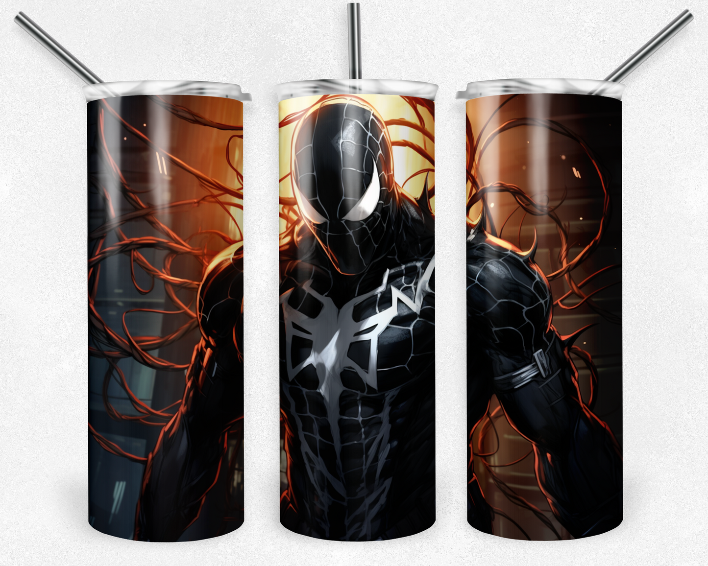 Venom 20oz Sublimation Tumbler Designs, Villain Straight Skinny Tumbler Wrap PNG