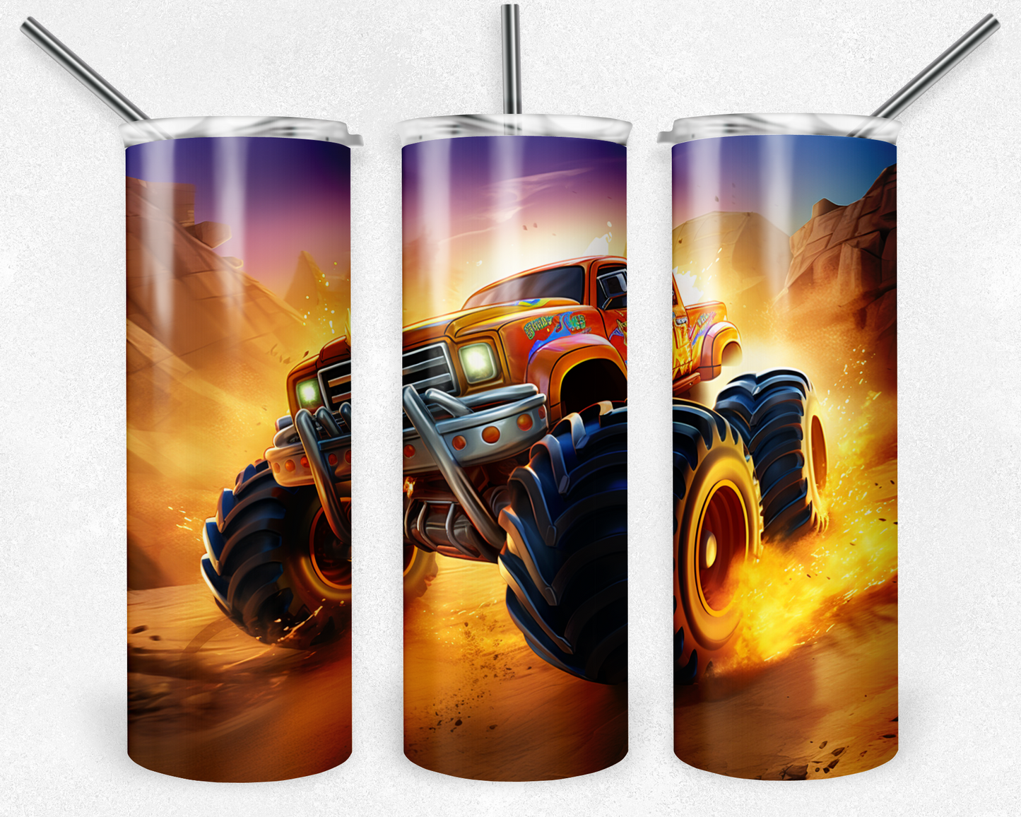 Blaze and the Monster Machines 20oz Sublimation Tumbler Designs, Monster Truck Straight Skinny Tumbler Wrap PNG