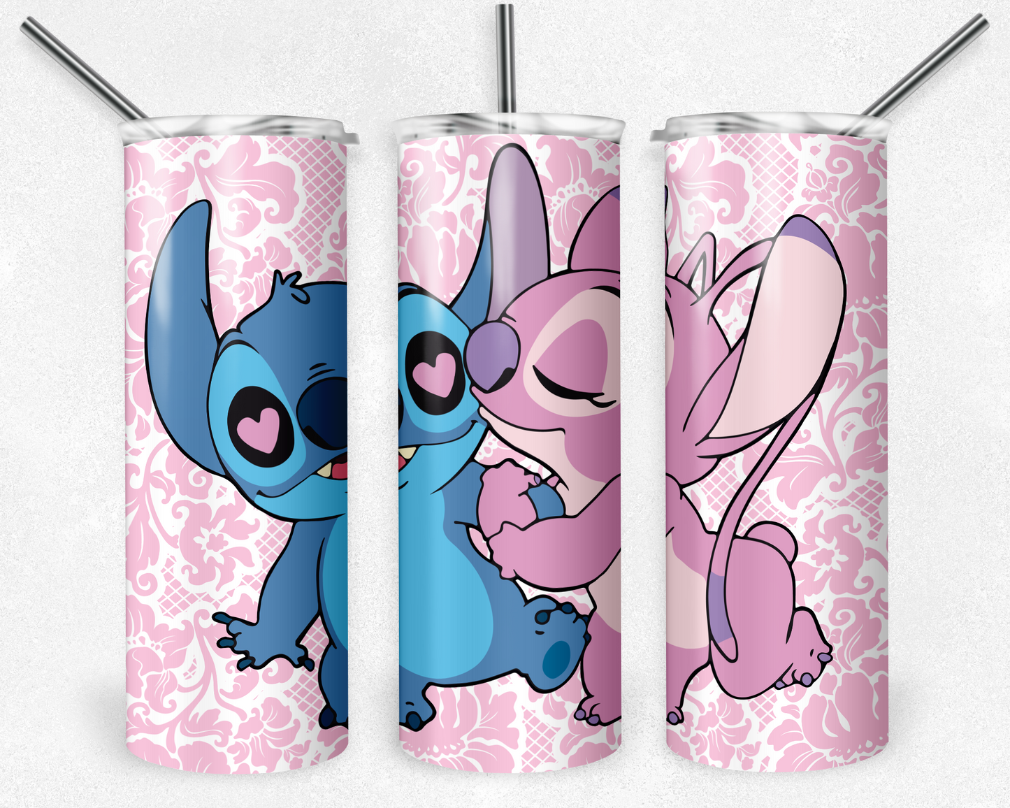 Lilo and Stitch 20oz Sublimation Tumbler Designs, Cartoon Straight Skinny Tumbler Wrap PNG