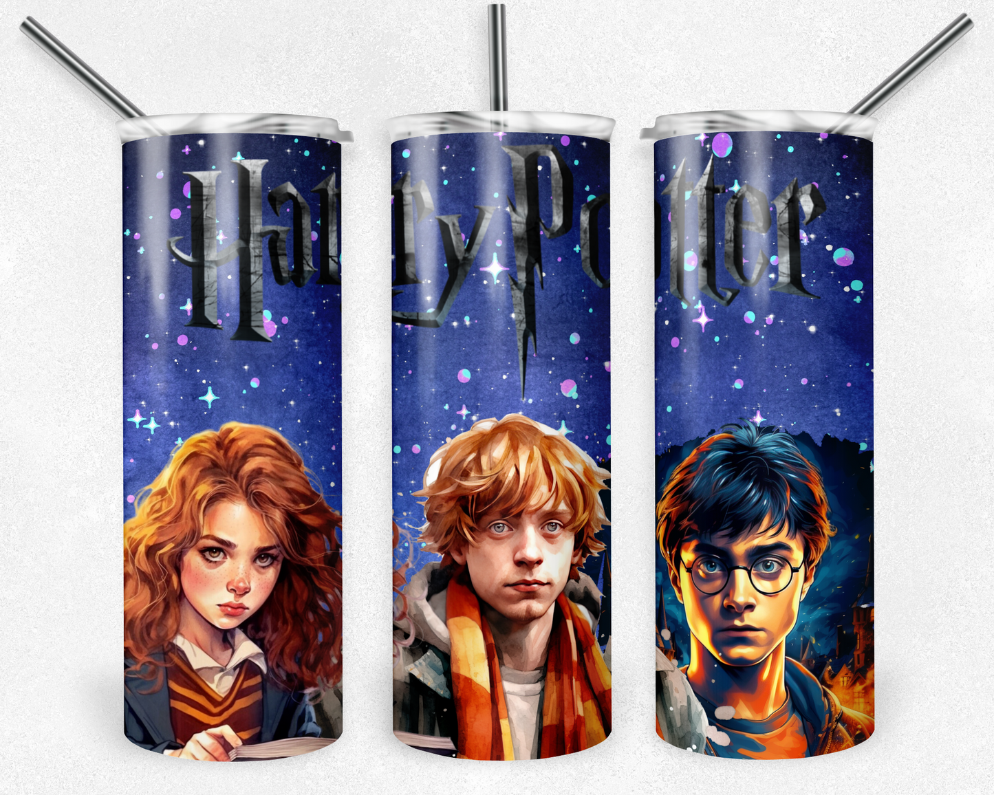 Harry Potter 20oz Sublimation Tumbler Designs, Wizard Straight Skinny Tumbler Wrap PNG