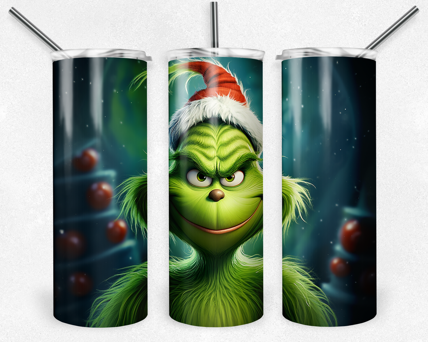 The Grinch 20oz Sublimation Tumbler Designs, The Grinch Straight Skinny Tumbler Wrap PNG