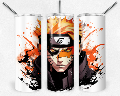 Naruto 20oz Sublimation Tumbler Designs, Anime Straight Skinny Tumbler Wrap PNG