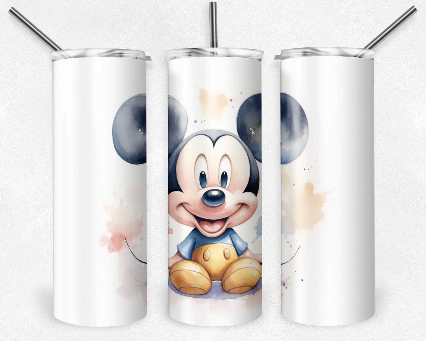 Mickey Mouse 20oz Sublimation Tumbler Designs, Minnie Mouse Straight Skinny Tumbler Wrap PNG