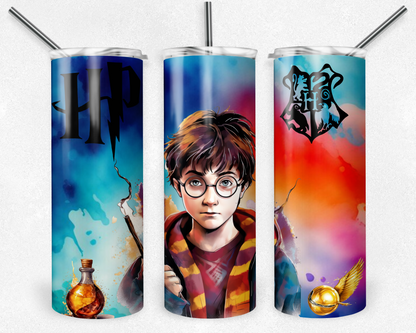 Harry Potter 20oz Sublimation Tumbler Designs, Wizard Straight Skinny Tumbler Wrap PNG