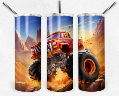 Blaze and the Monster Machines 20oz Sublimation Tumbler Designs, Monster Truck Straight Skinny Tumbler Wrap PNG