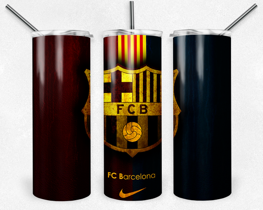 Barcelona 20oz Sublimation Tumbler Designs, Football Straight Skinny Tumbler Wrap PNG