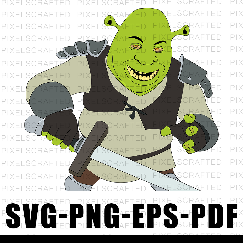 Free Shrek SVG, Shrek Cut file, Clipart