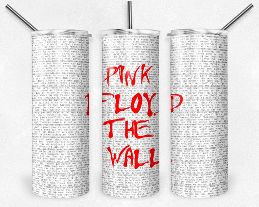 Pink Floyd 20oz Sublimation Tumbler Designs, Rock Band Straight Skinny Tumbler Wrap PNG