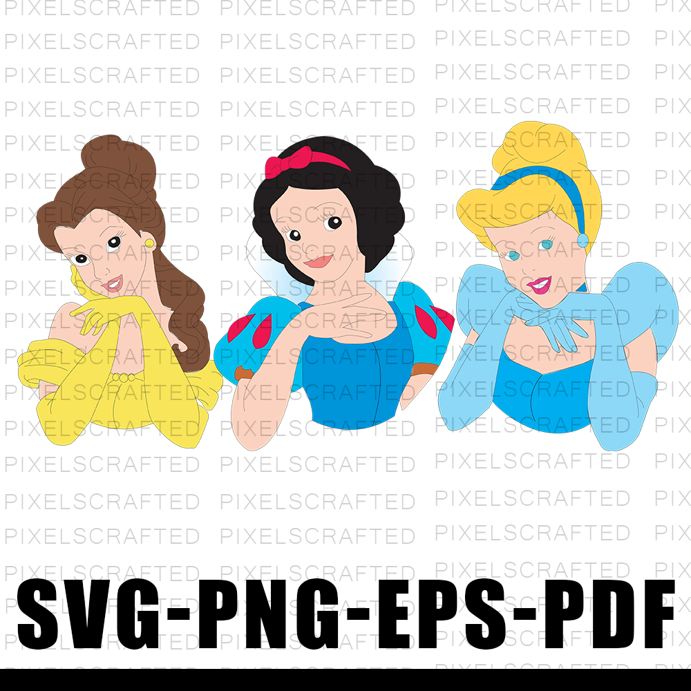 Free Disney Princess SVG, Princess Cut file, Clipart