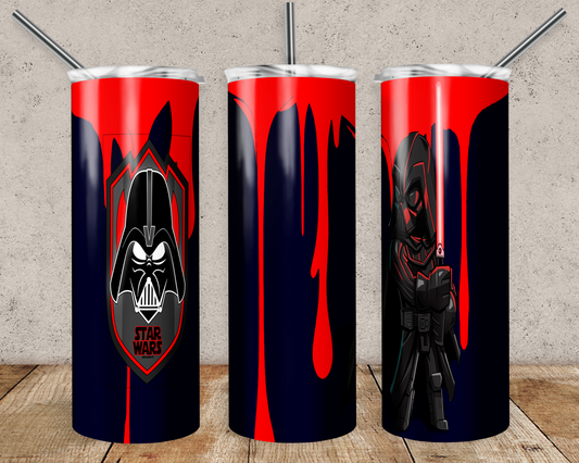 Darth Vader 20oz Sublimation Tumbler Designs, Star Wars Straight Skinny Tumbler Wrap PNG