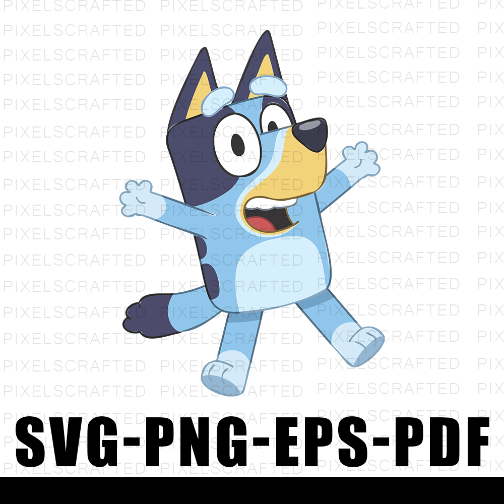 Free Bluey SVG, Bluey Cut file, Clipart