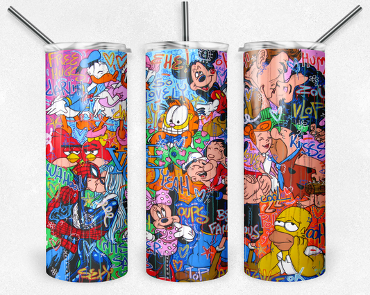 Popeye 20oz Sublimation Tumbler Designs, Popeye Straight Skinny Tumbler Wrap PNG