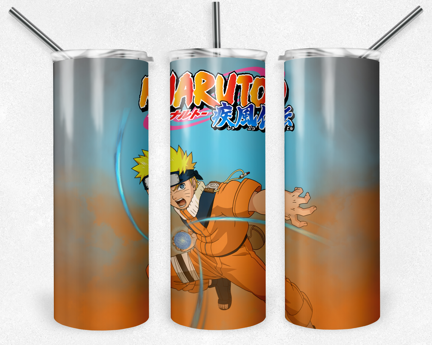 Naruto 20oz Sublimation Tumbler Designs, Anime Straight Skinny Tumbler Wrap PNG