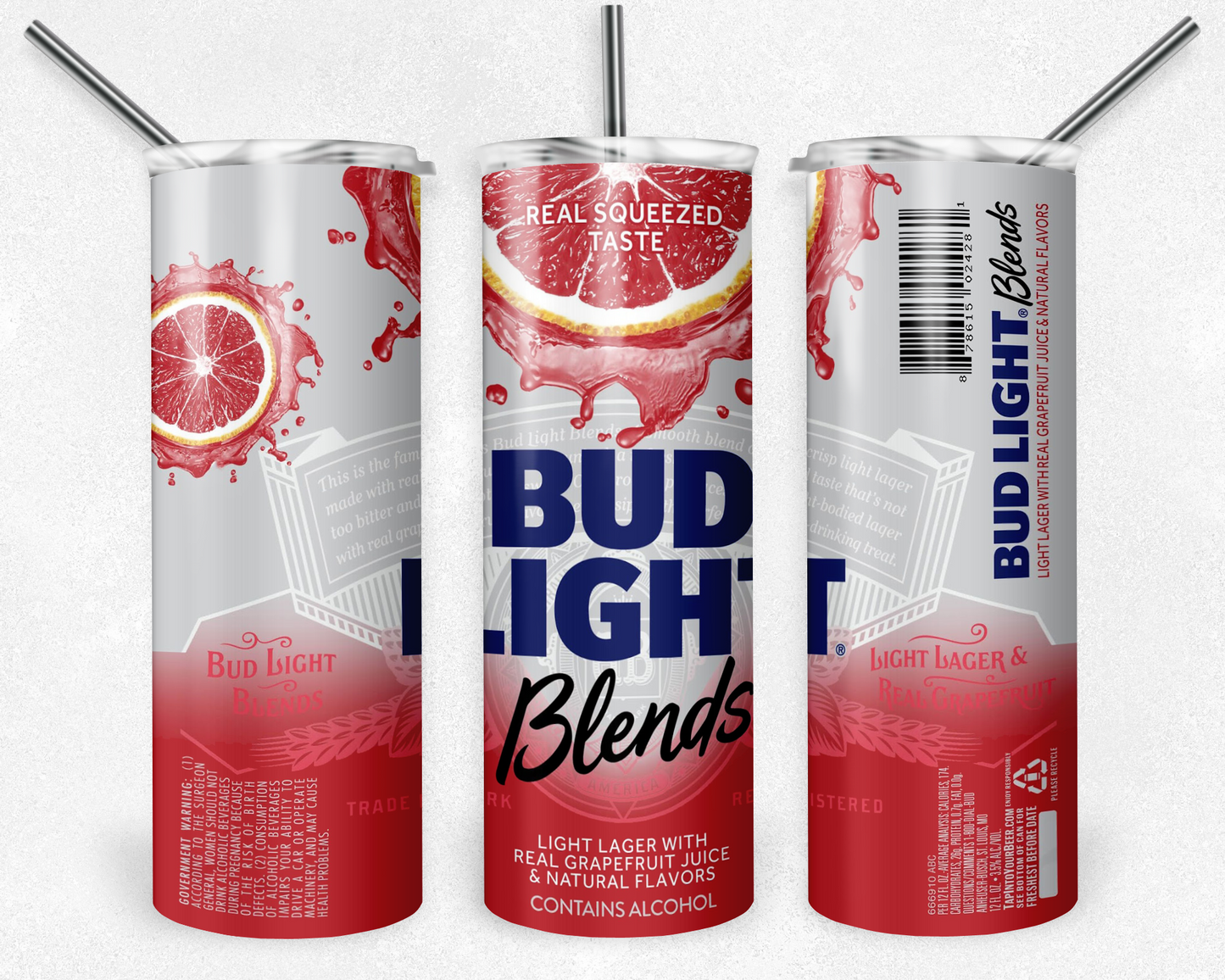 Bud light 20oz Sublimation Tumbler Designs, Beer Straight Skinny Tumbler Wrap PNG