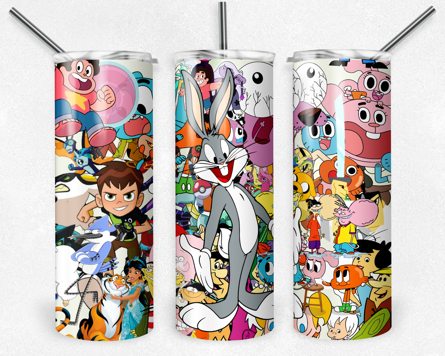 Bugs Bunny 20oz Sublimation Tumbler Designs, Cartoon Straight Skinny Tumbler Wrap PNG