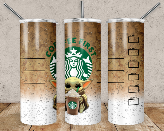 Starbucks 20oz Sublimation Tumbler Designs, Starbucks Straight Skinny Tumbler Wrap PNG