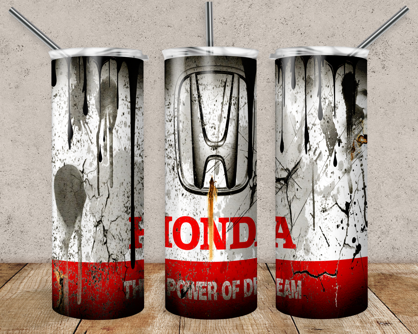 Honda 20oz Sublimation Tumbler Designs, Car Brands Straight Skinny Tumbler Wrap PNG