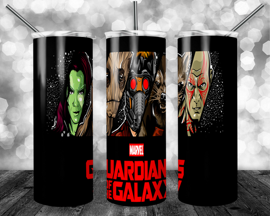 Guardians of the Galaxy 20oz Sublimation Tumbler Designs, Guardians of the Galaxy Straight Skinny Tumbler Wrap PNG