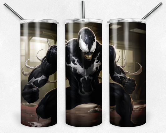 Venom 20oz Sublimation Tumbler Designs, Villain Straight Skinny Tumbler Wrap PNG
